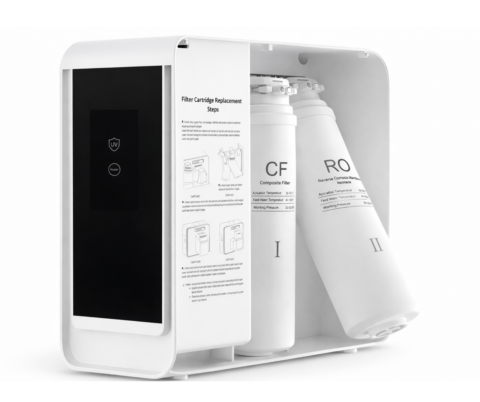 Geöffnet – CF und RO Filter